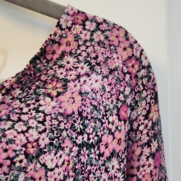 Flower print long sleeve tie back dress - Picture 7 of 7